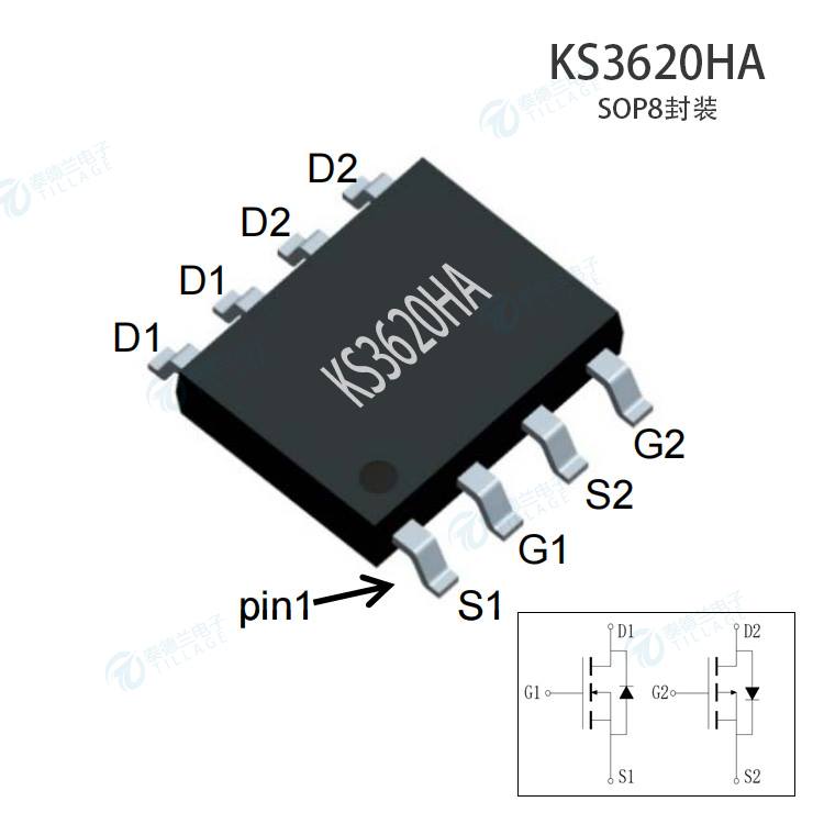 冠禹KS3620HA互補(bǔ)型先進(jìn)功率MOSFET